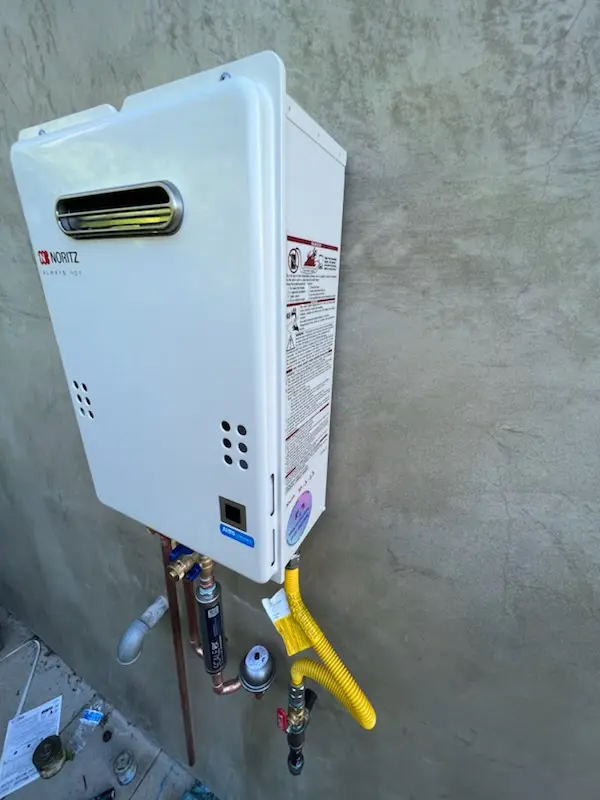 Tankless water heater installation for Fair Play homes